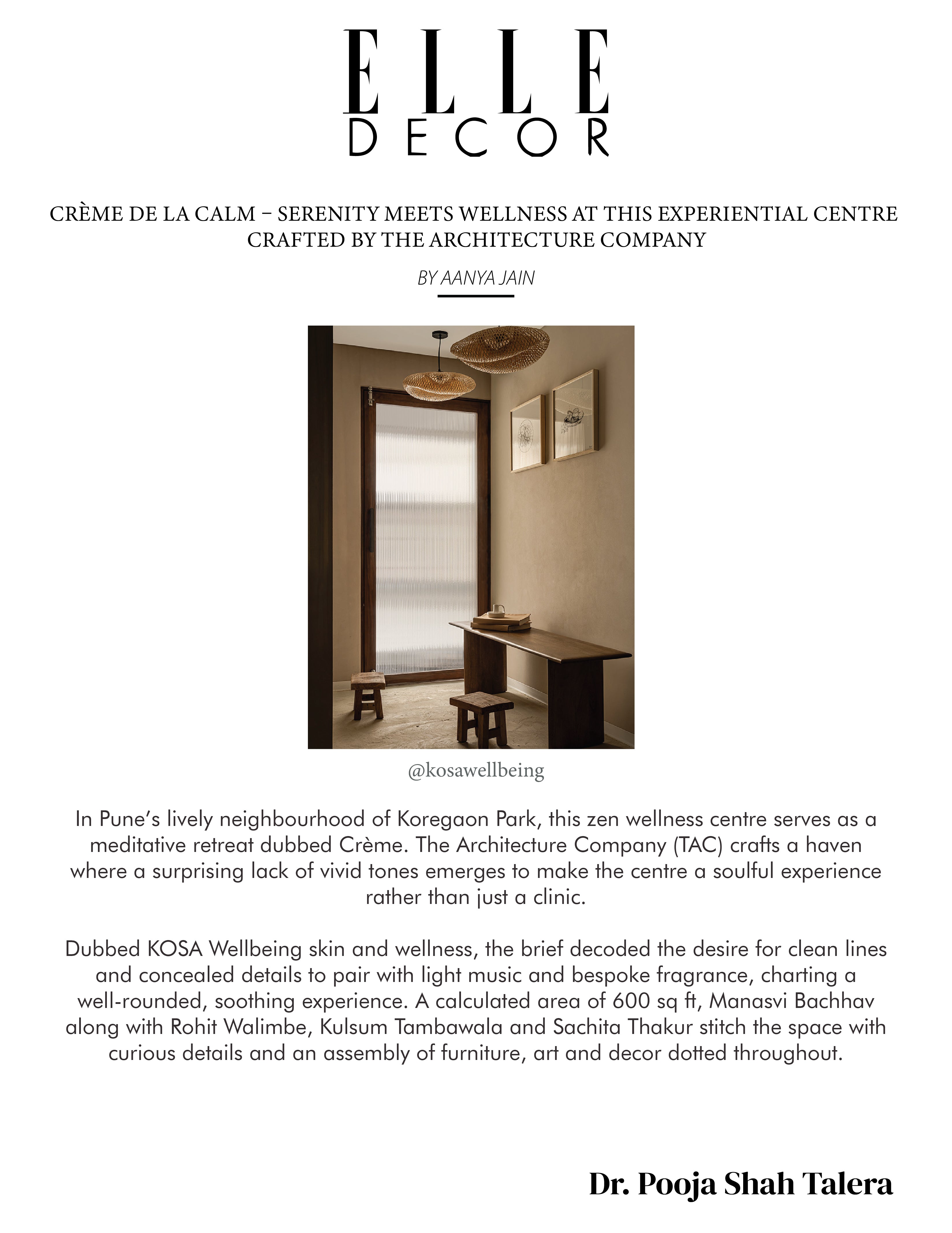 Crème de la calm – serenity meets wellness at this experiential centre crafted by the architecture company